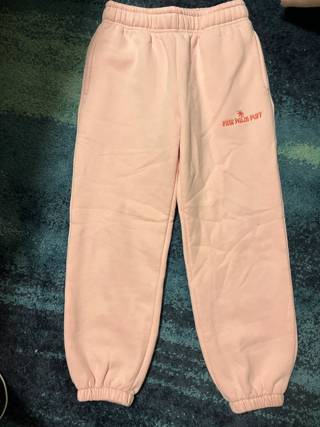Pink Palm Puff Sweatpants