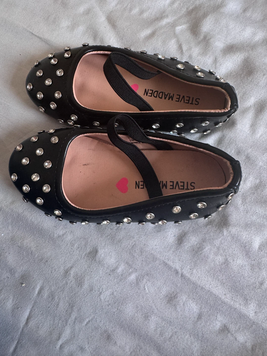 Steve Madden Black Studded Ballet Flats