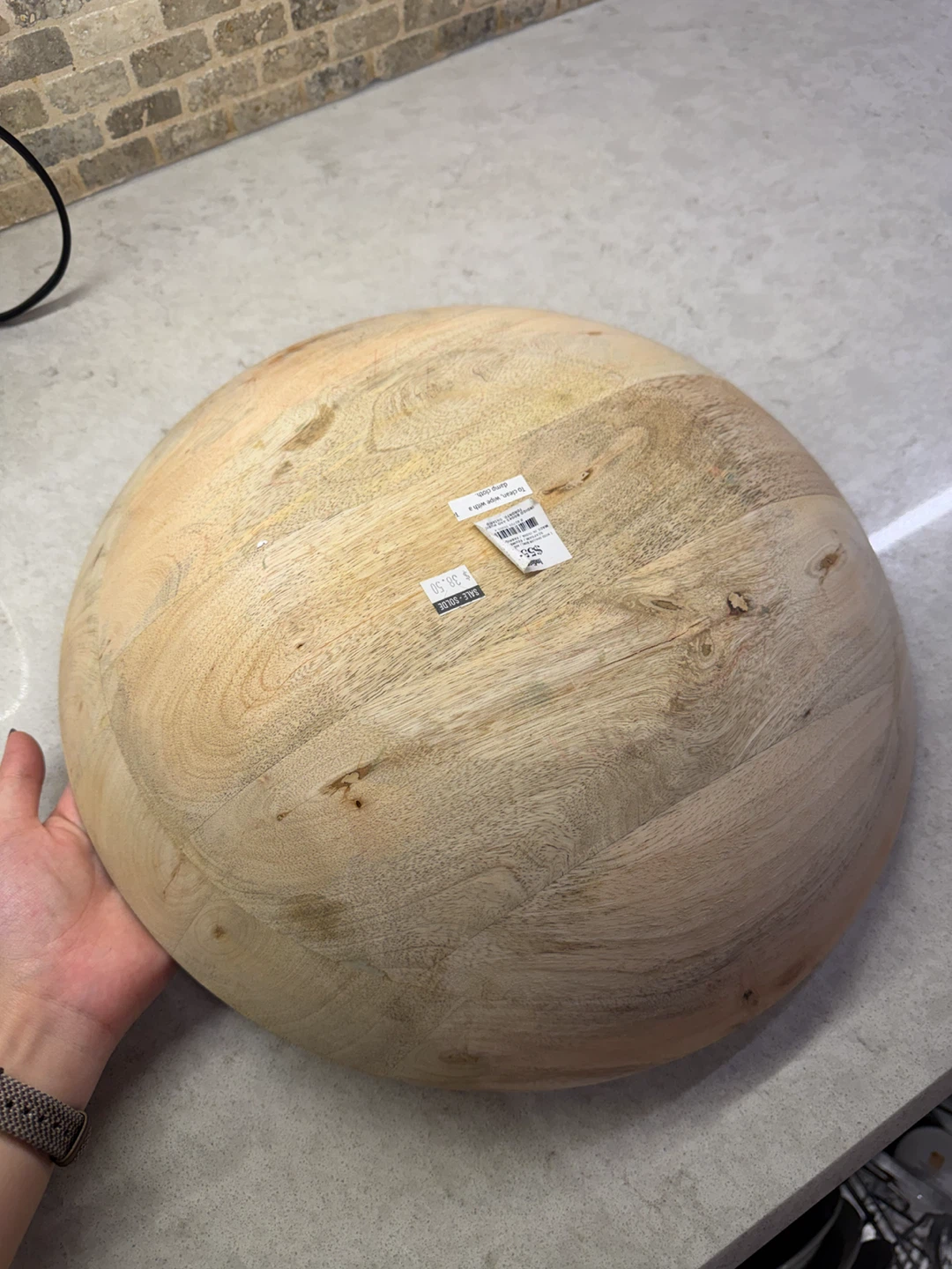 Large Wooden Bowl From Indigo - photo 2