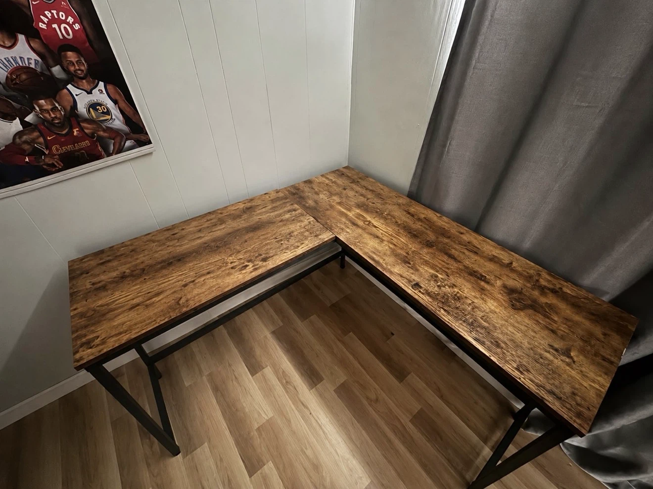 Rustic L-Shaped Corner Desk