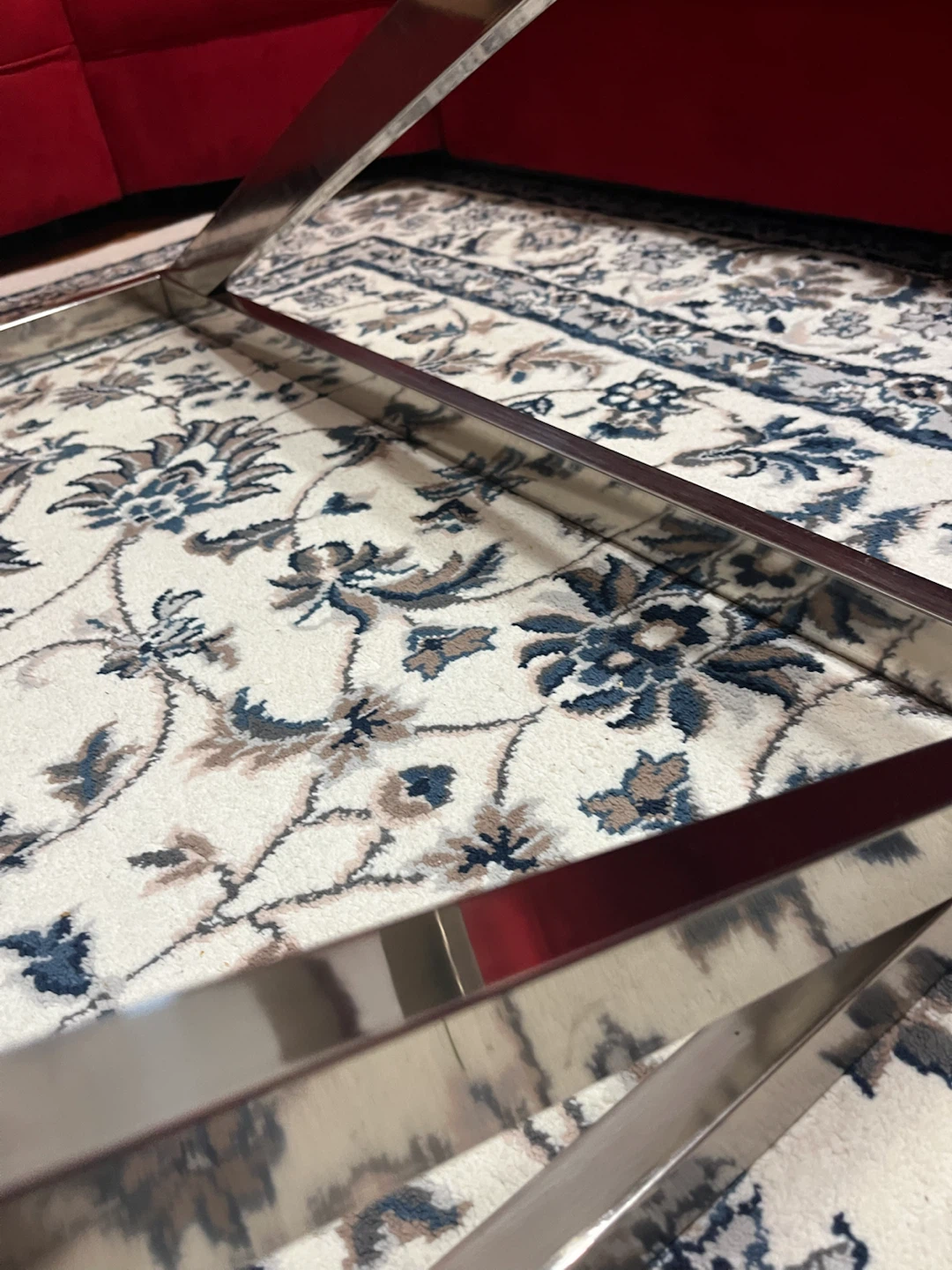 Glass Top Coffee Table with Chrome Base - photo 5