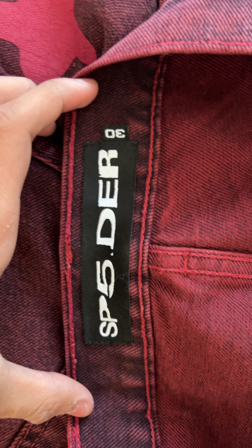 Authentic red sp5der jeans - photo 3