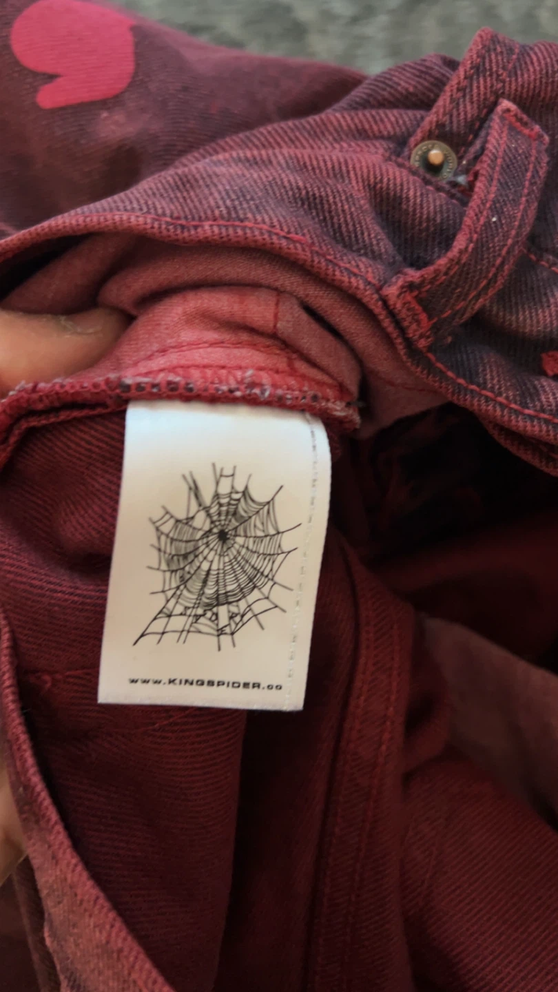 Authentic red sp5der jeans - photo 4