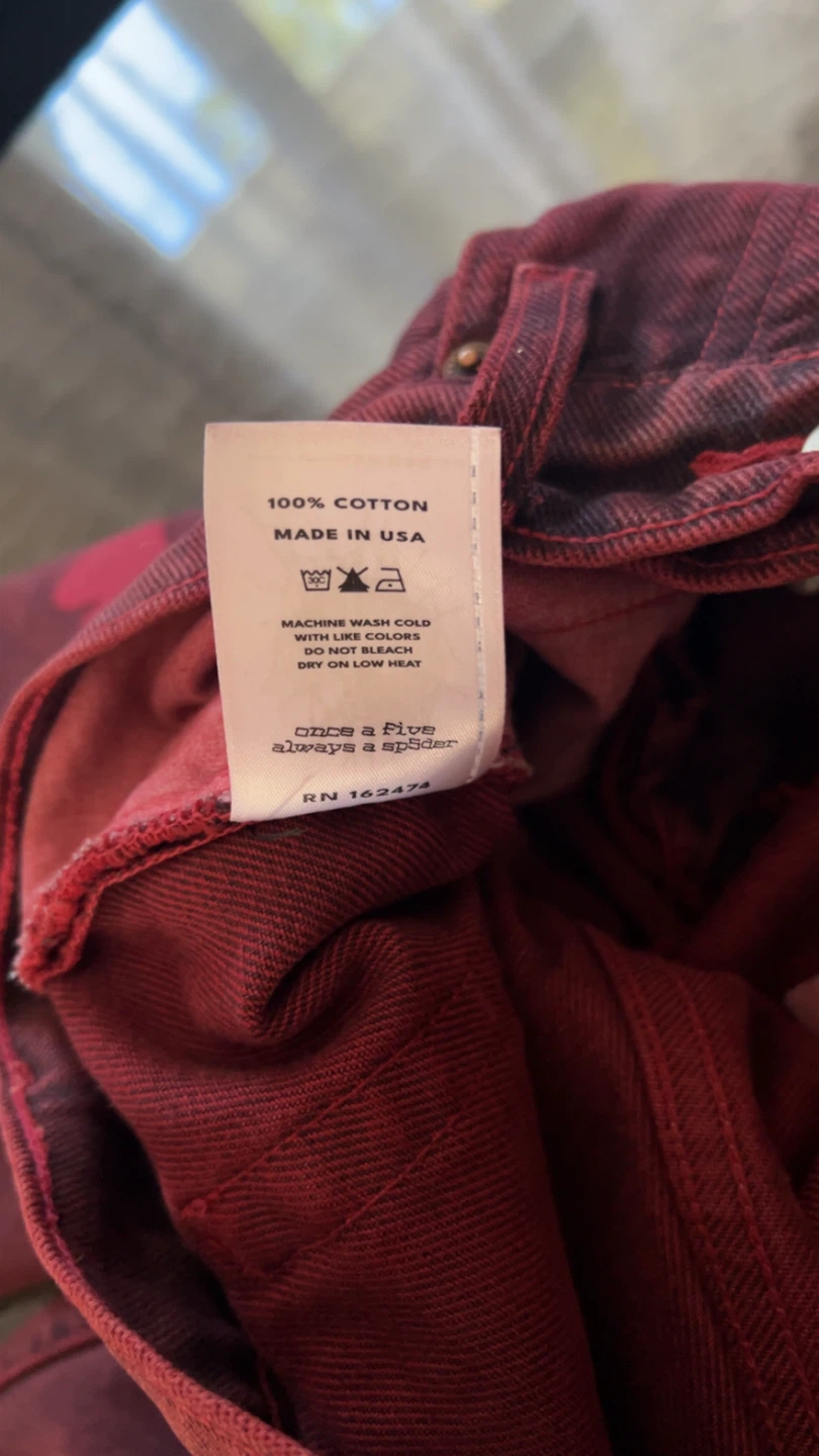 Authentic red sp5der jeans - photo 5