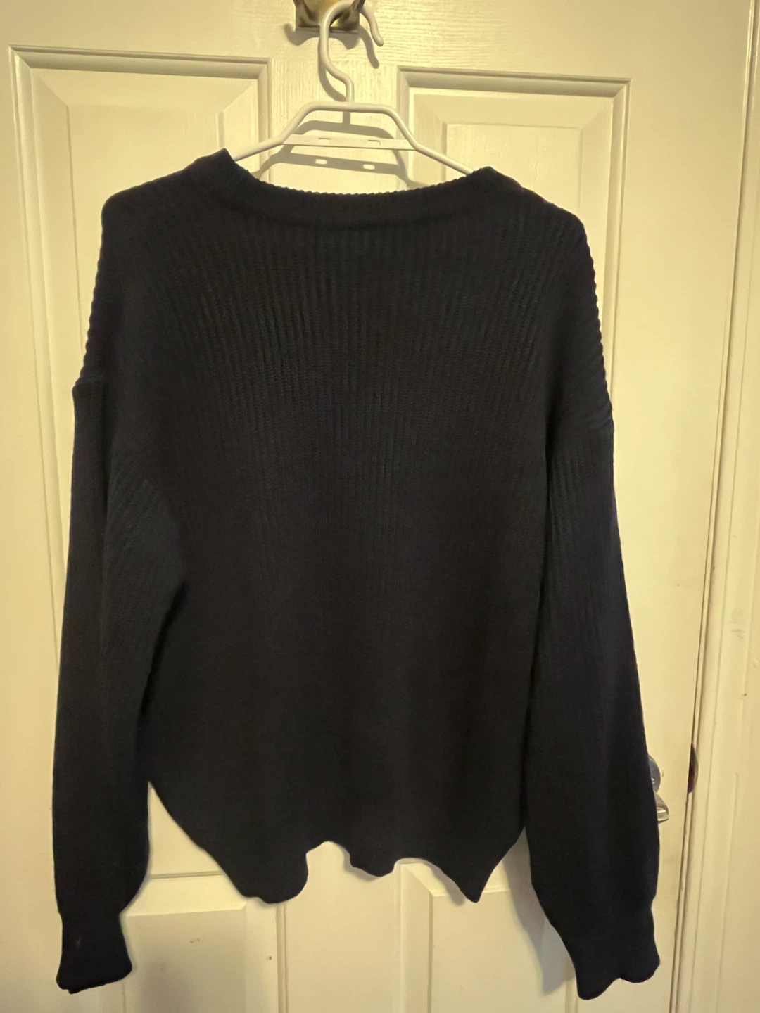 Black Ribbed Crewneck Sweater - photo 2