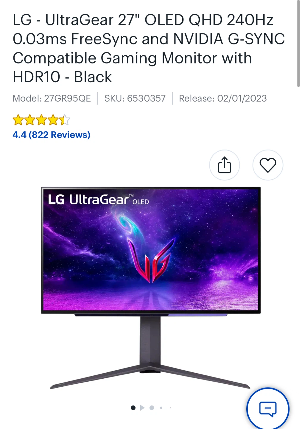 LG UltraGear 27" OLED Gaming Monitor - photo 2