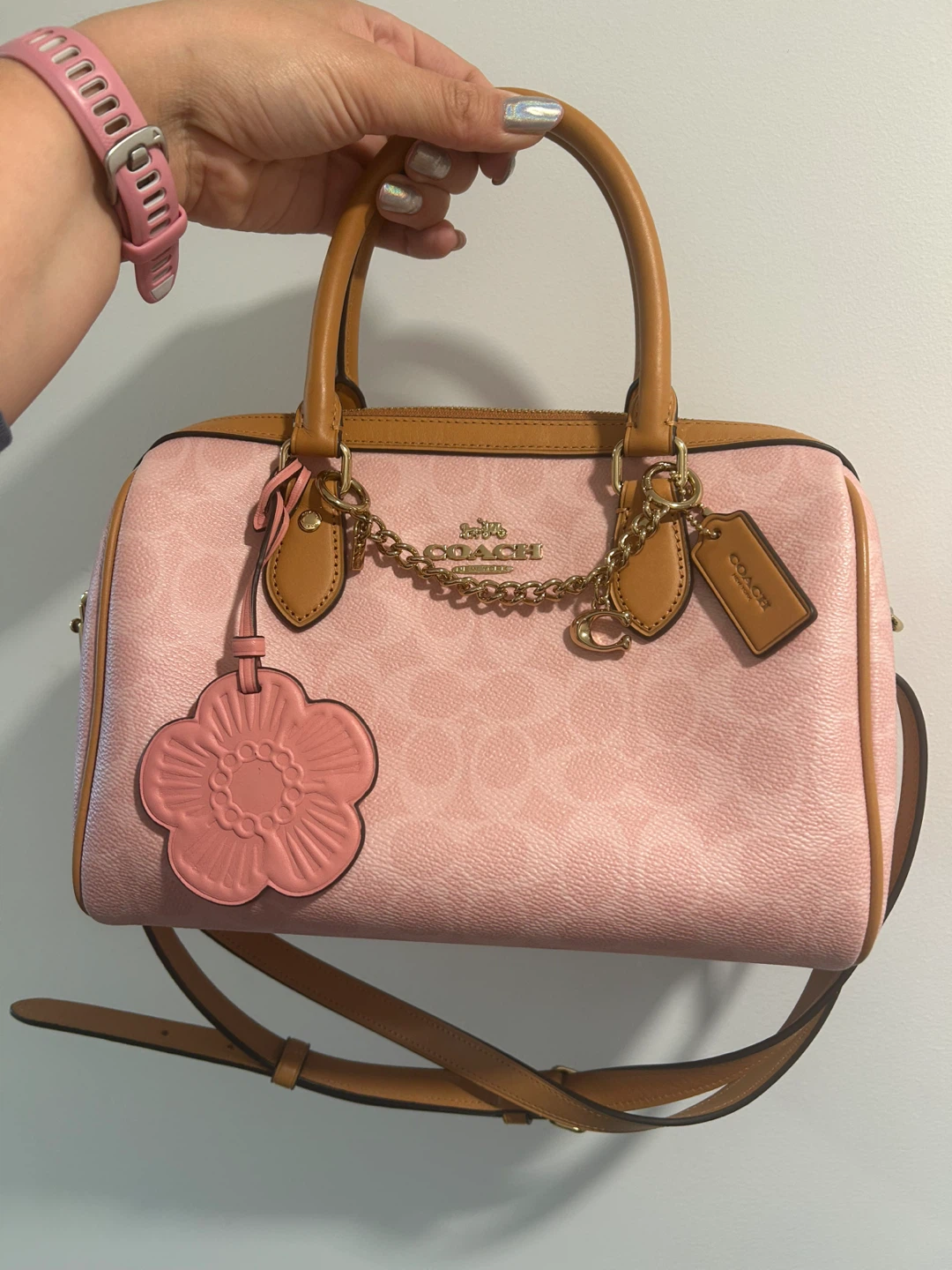 Coach Powder Pink Medium Rowan