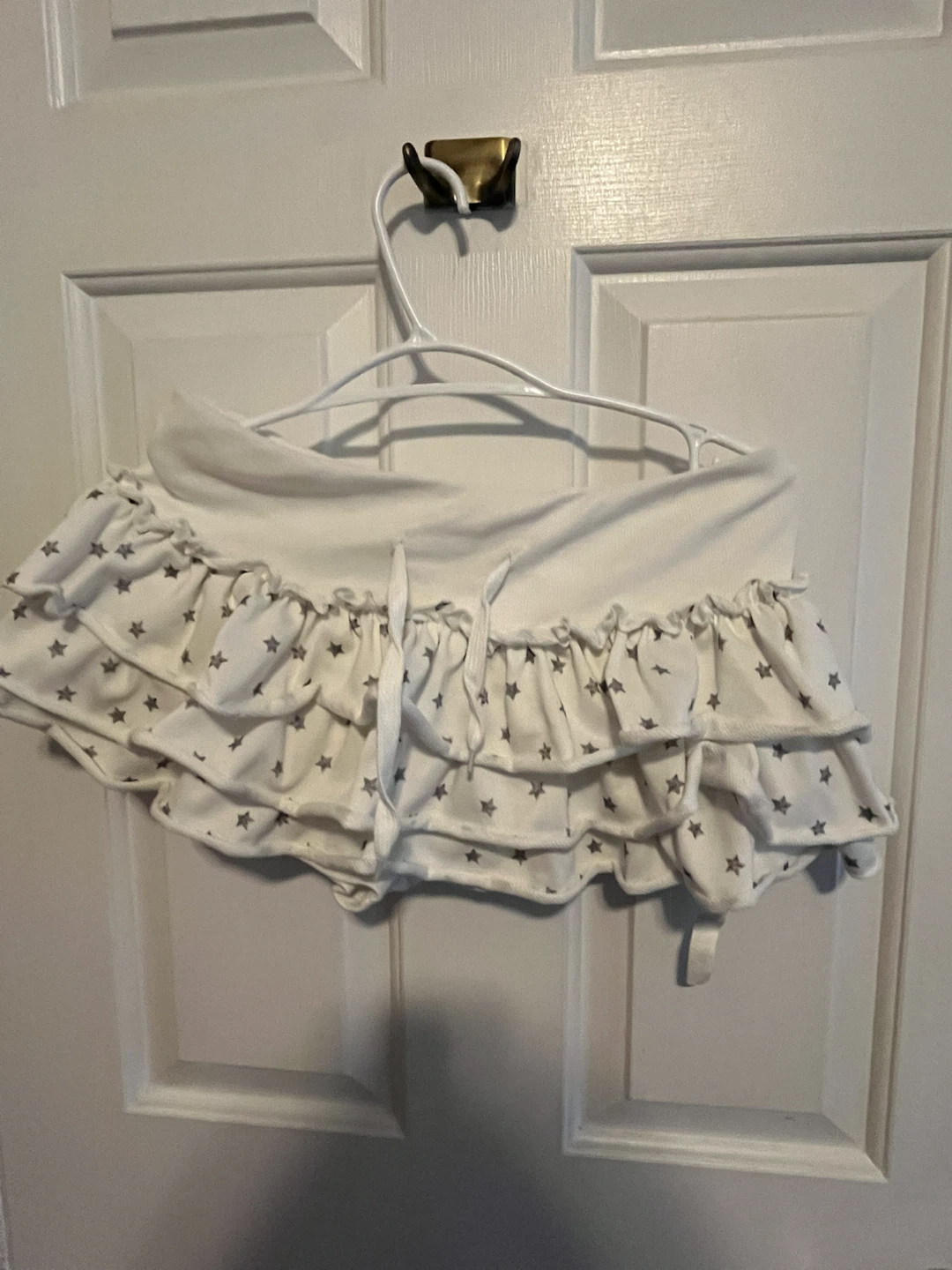 White Ruffled Star Shorts