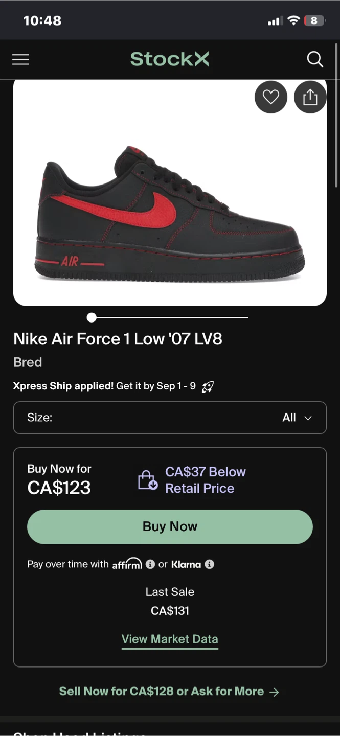 Nike Air Force 1 Low '07 LV8 Bred Shoes - photo 4