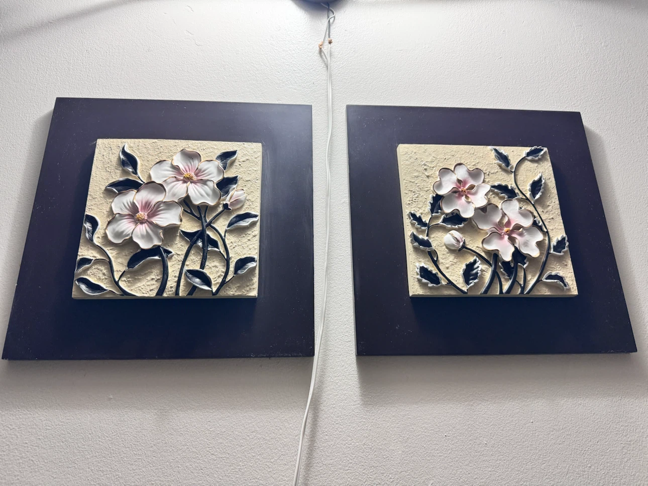 Set of 2 Floral Wall Art Pieces - photo 2