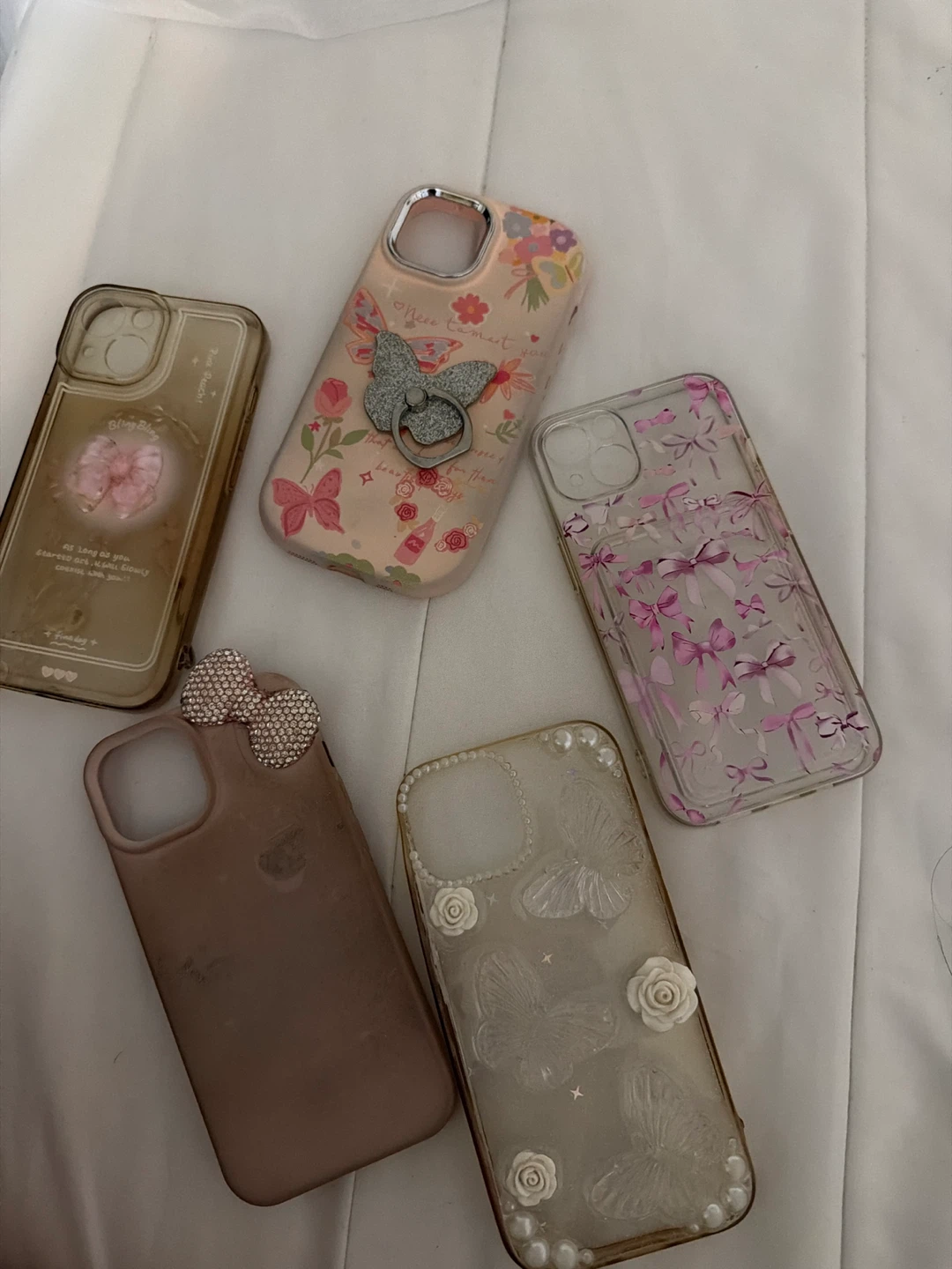iPhone Cases Bundle - Decorative Butterfly & Bow Designs