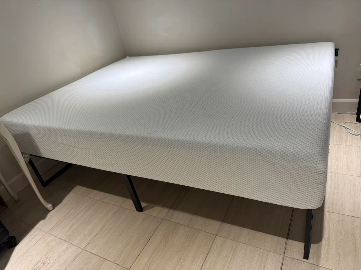 Zinus Queen Mattress + Bed Frame – $300