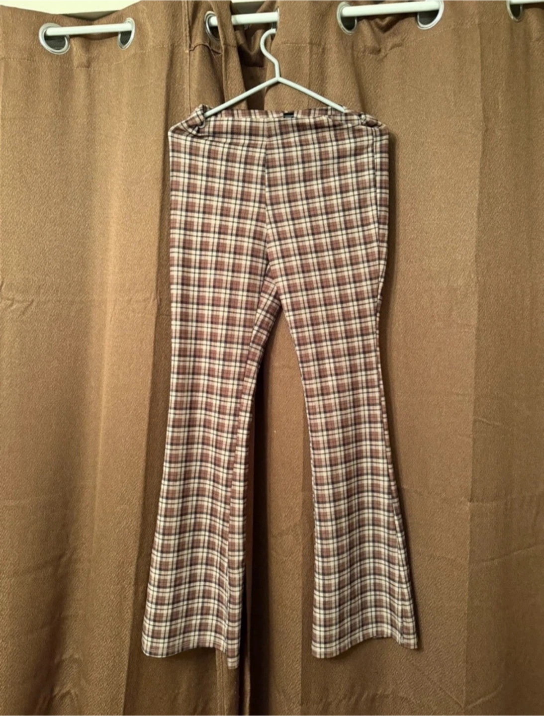 Bodysuit and Plaid Flare Pants Set - photo 2