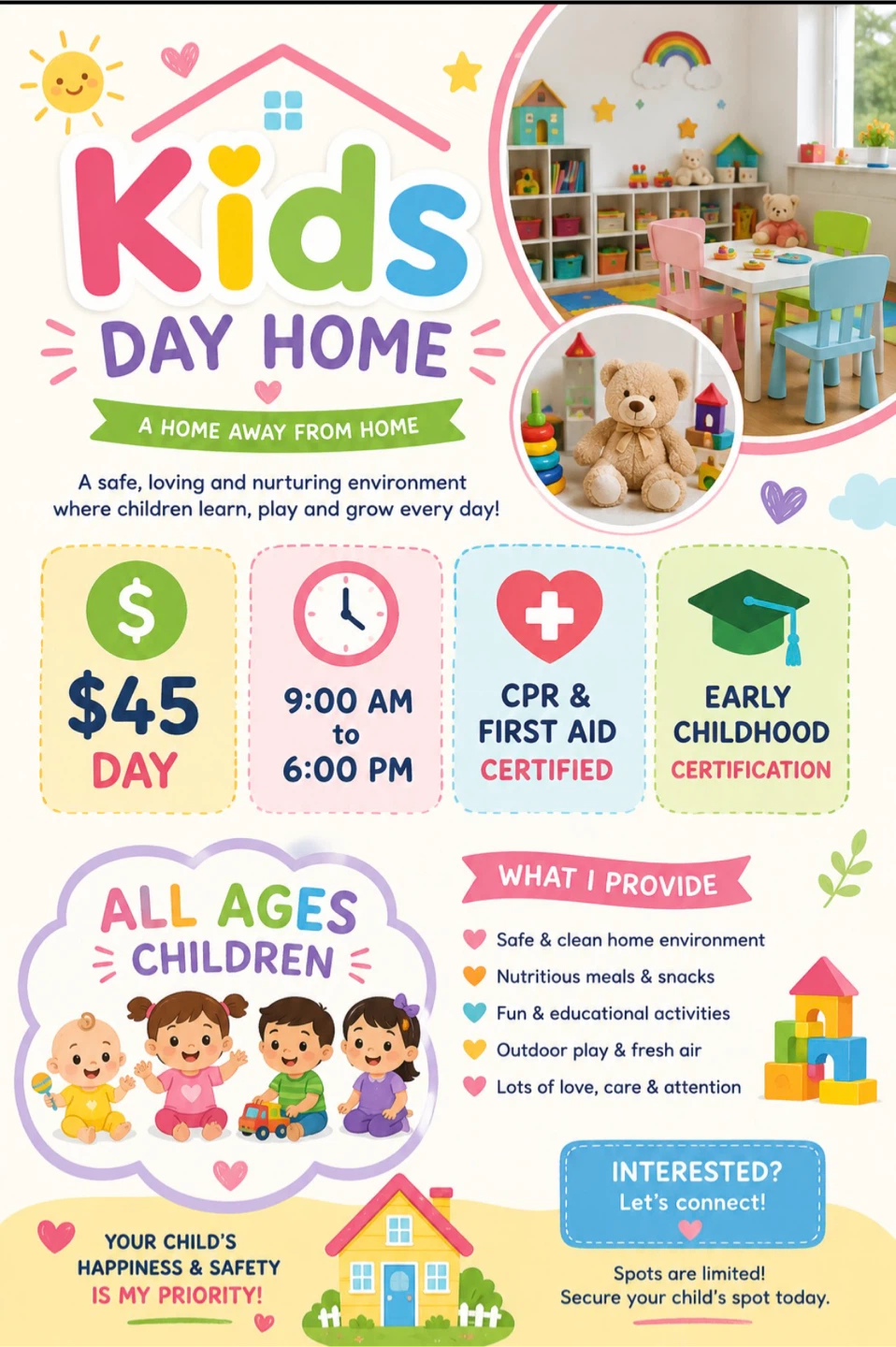 Kids Day Home - Safe & Nurturing Environment