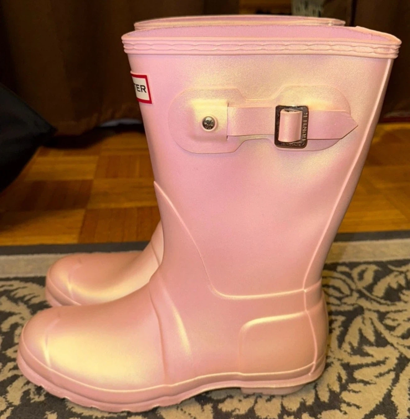 Hunter Pink Iridescent Rain Boots - photo 2