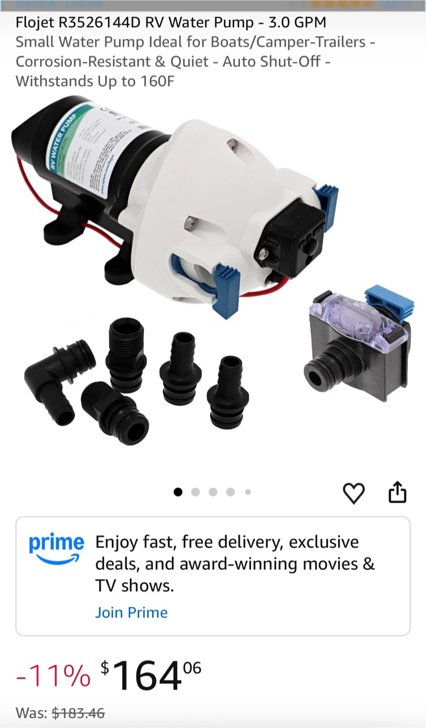 Flojet RV Water Pump 3 GPM - photo 3