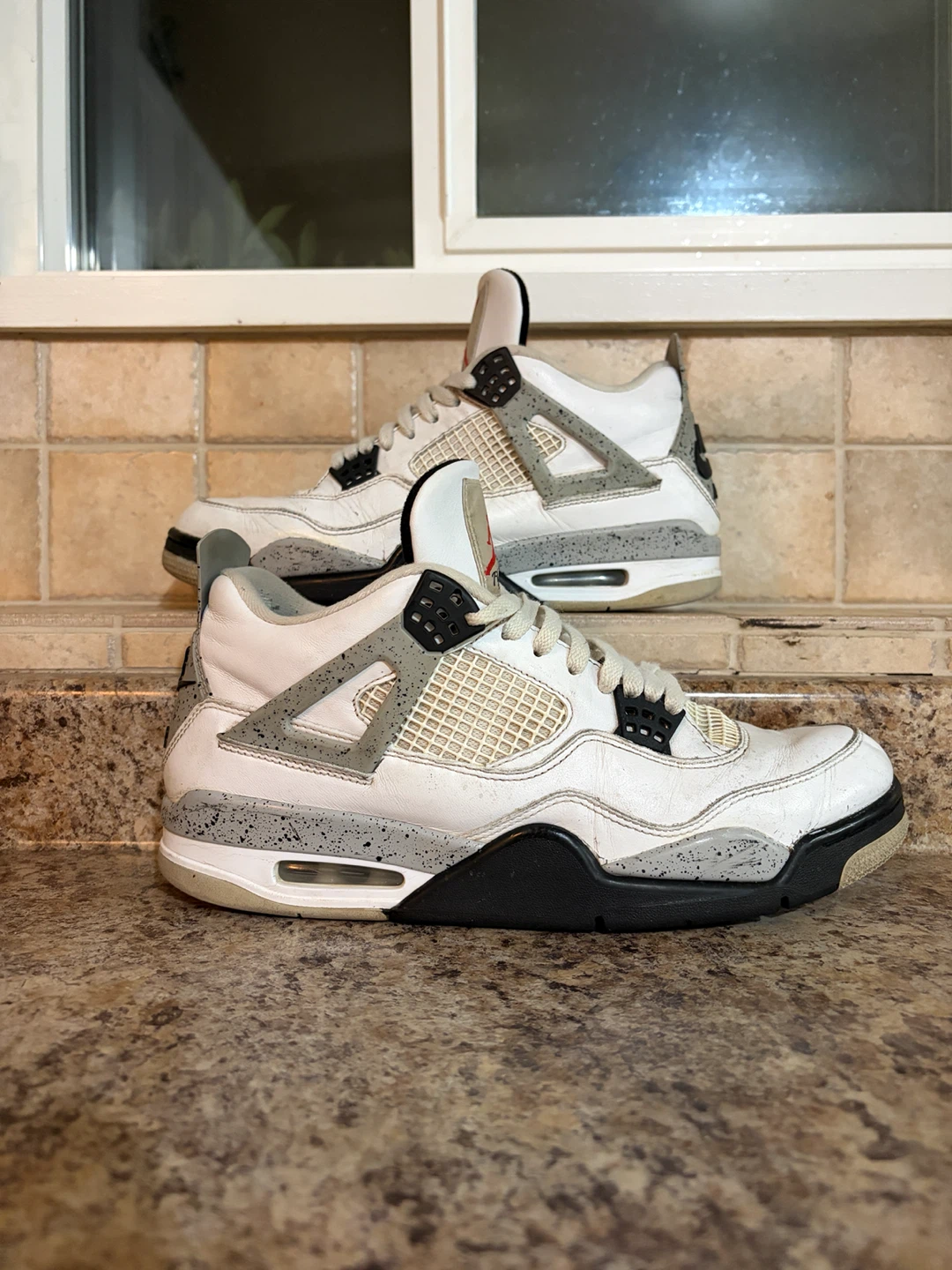 Nike Air Jordan 4 White Cement Sneakers