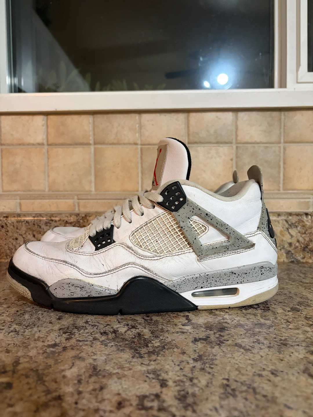 Nike Air Jordan 4 White Cement Sneakers - photo 3