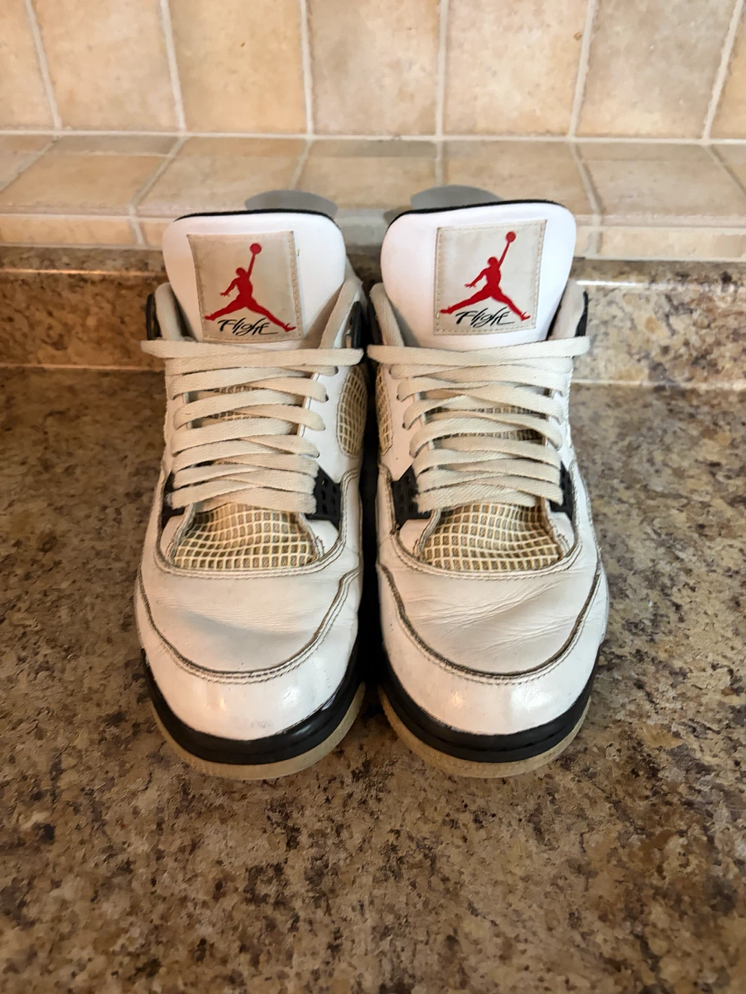 Nike Air Jordan 4 White Cement Sneakers - photo 4