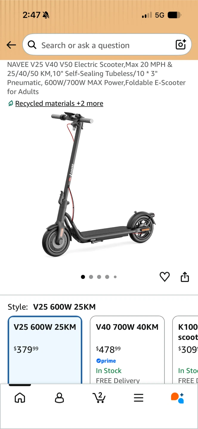 NAVEE V25 Electric Scooter - photo 5