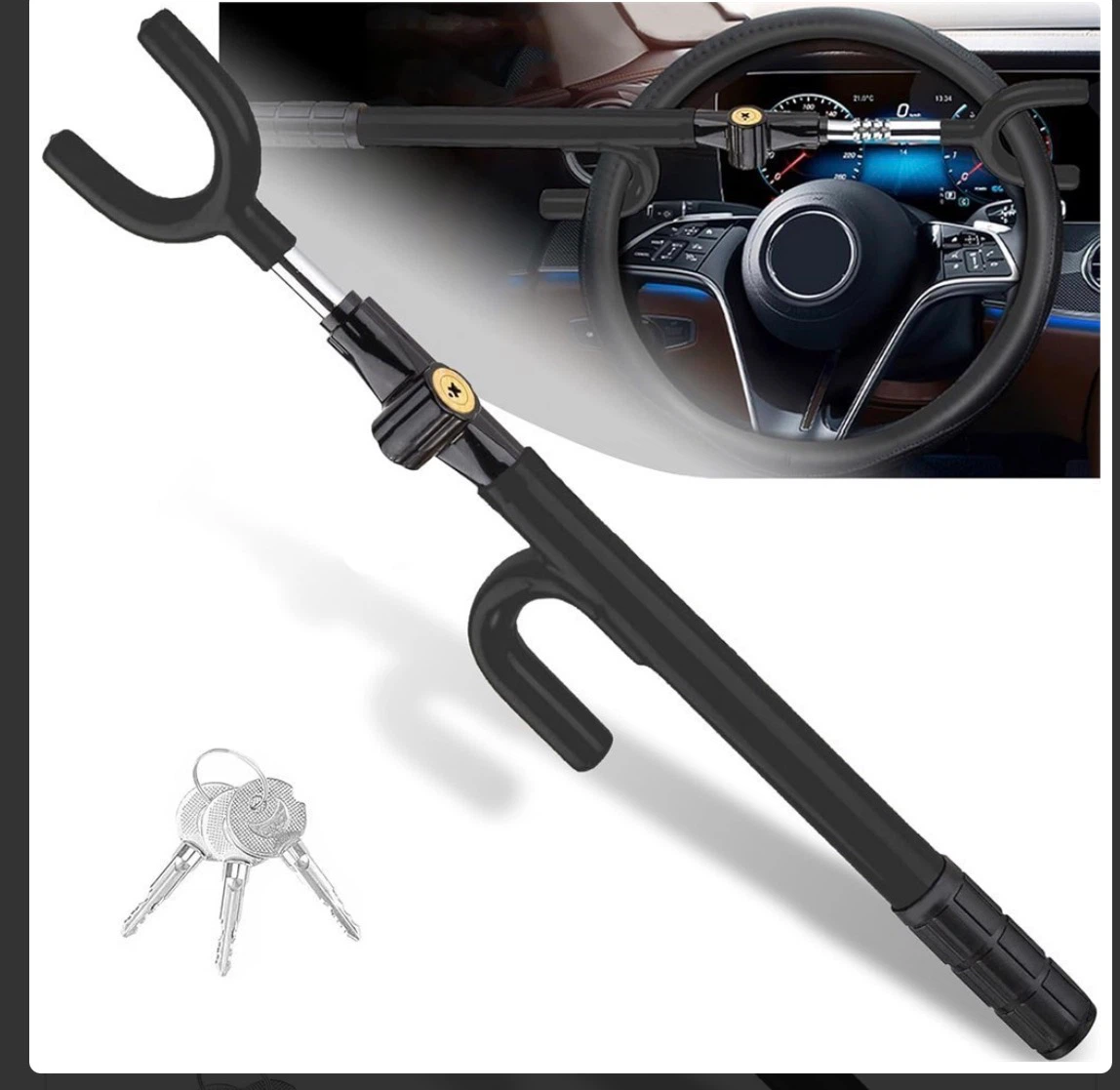 Universal Anti-Theft Car Steering Wheel Lock with Keys