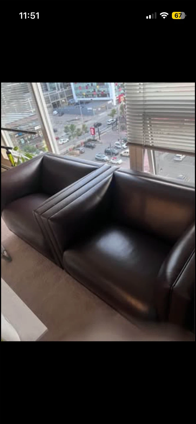 Dark Brown Leather Armchairs - photo 2