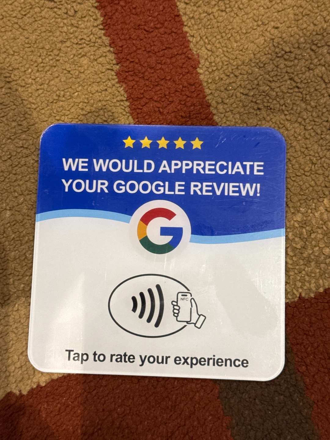 Google Review NFC Tap Sign
