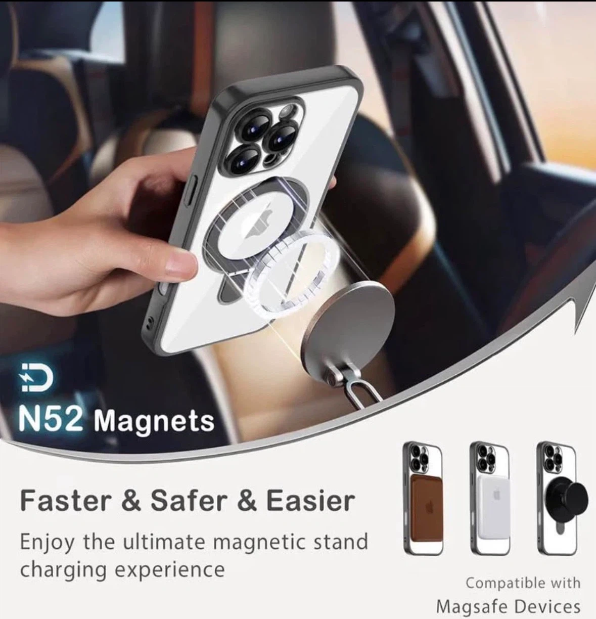 Magnetic for iPhone 16 Pro Case with Stand - photo 3