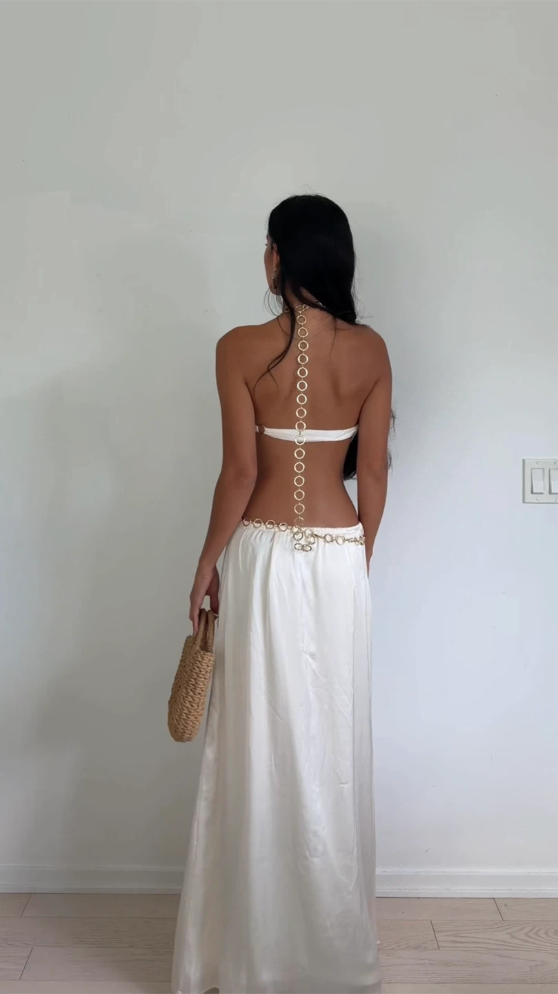 12th Tribe Gala Ivory Cutout Maxi Dress - size xs - photo 2
