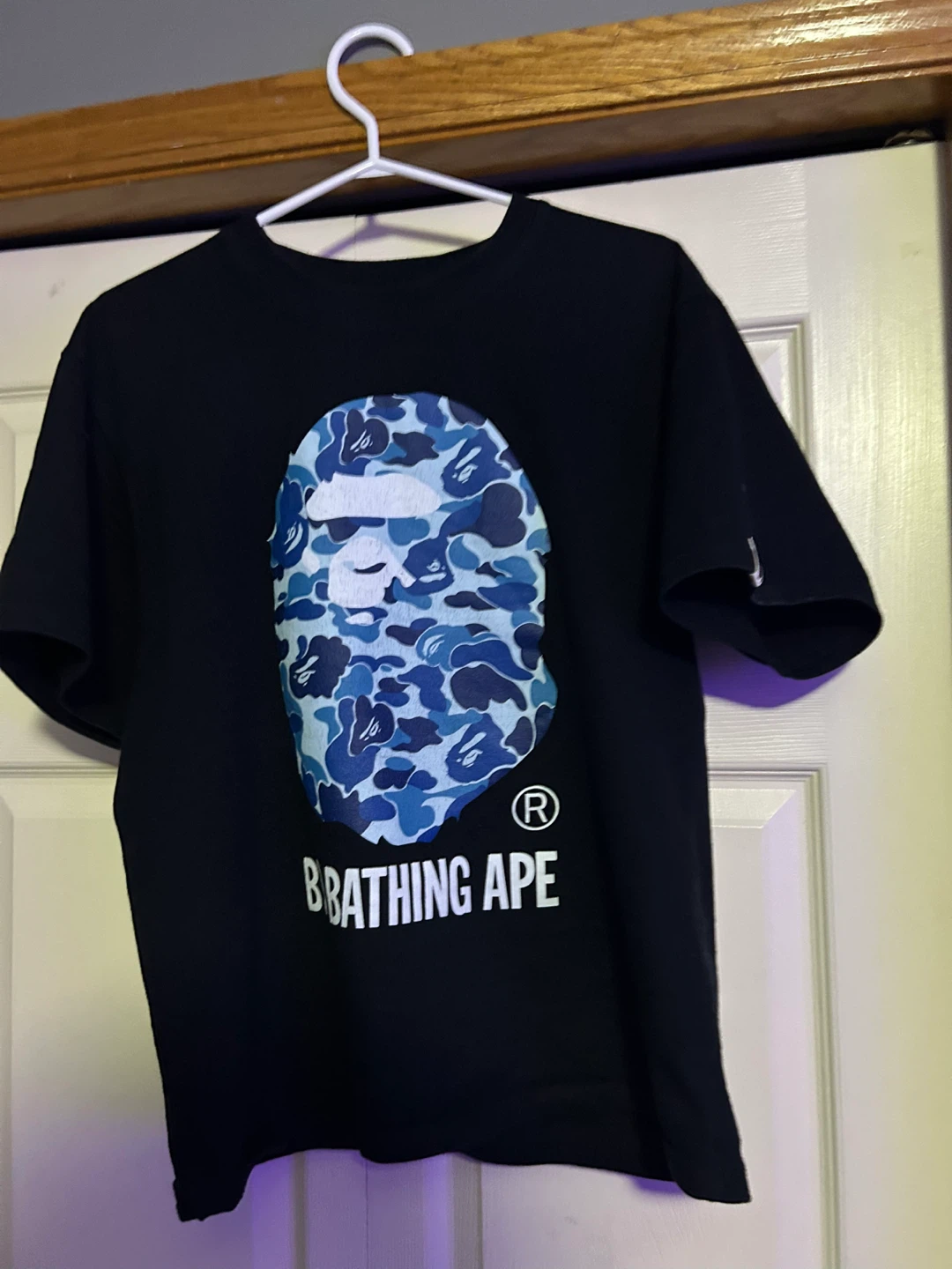 BAPE® A Bathing Ape® Blue Camo Ape Head T-Shirt