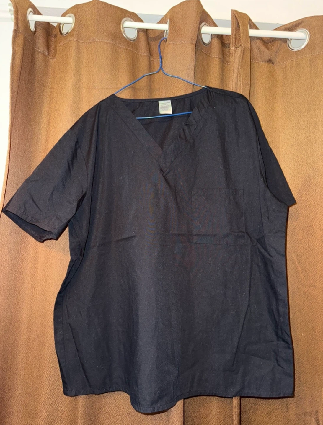 Walmart Black V-Neck Scrub Top