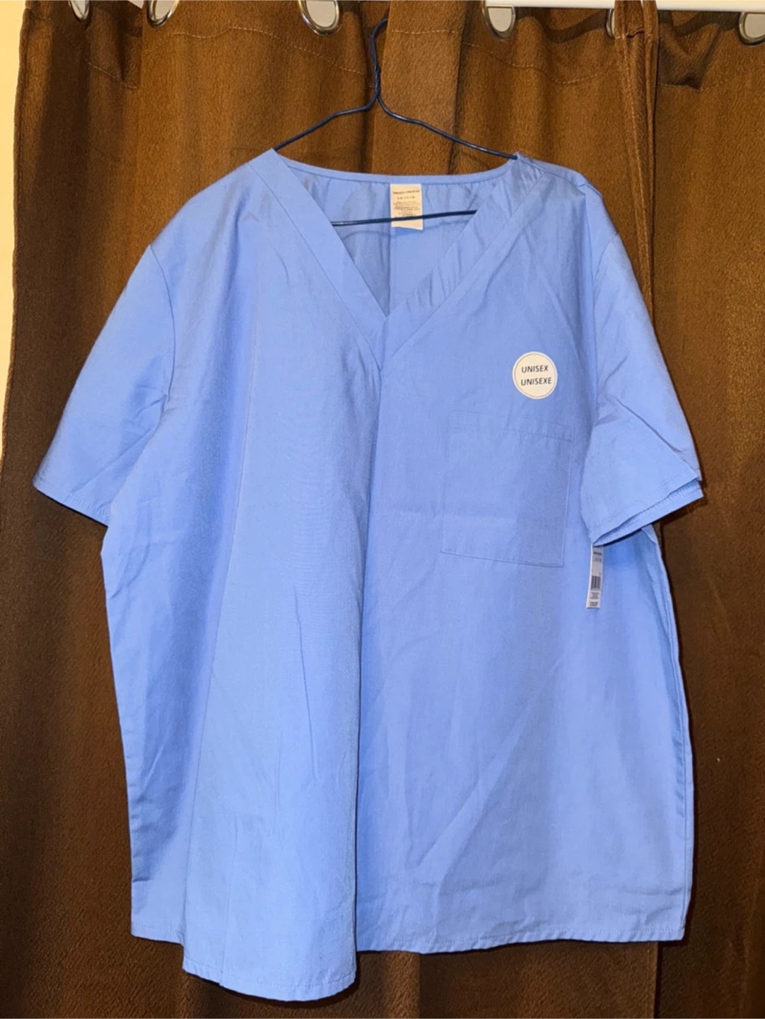 Walmart Unisex Blue V-Neck Scrub Tops Set of 2