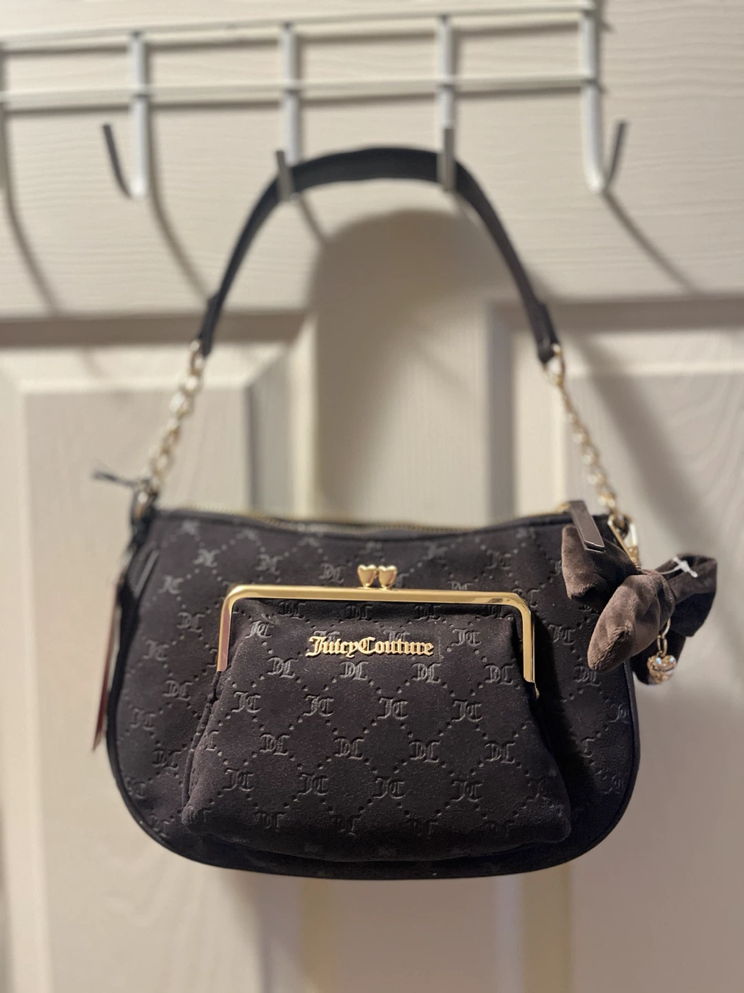 Juicy Couture Black Monogram Shoulder Bag