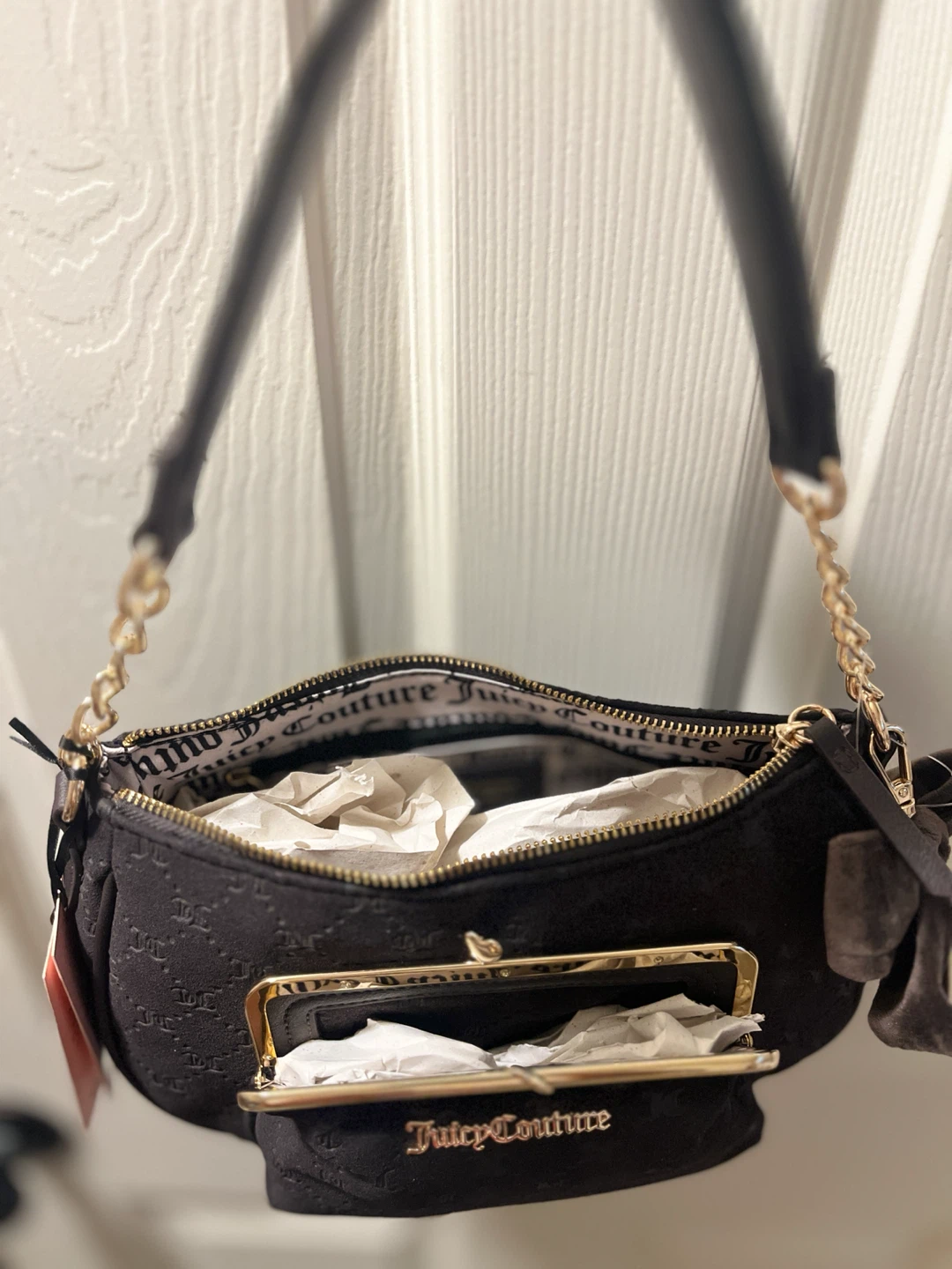 Juicy Couture Black Monogram Shoulder Bag - photo 3