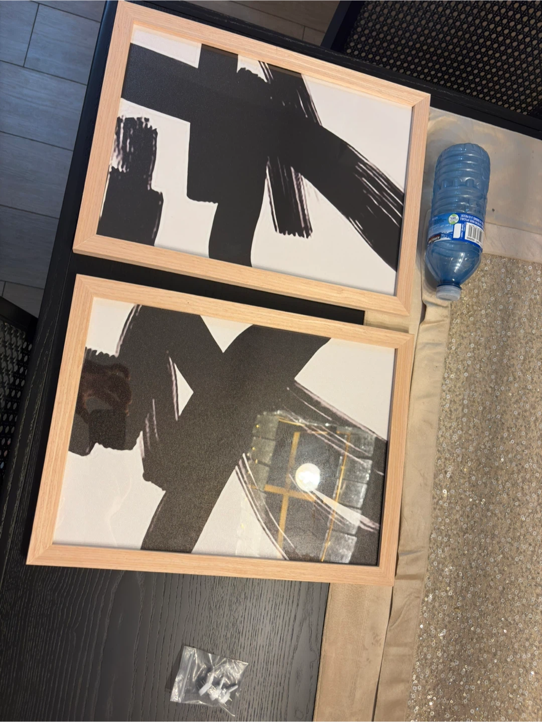 Set of small 2 Framed Abstract Art Prints