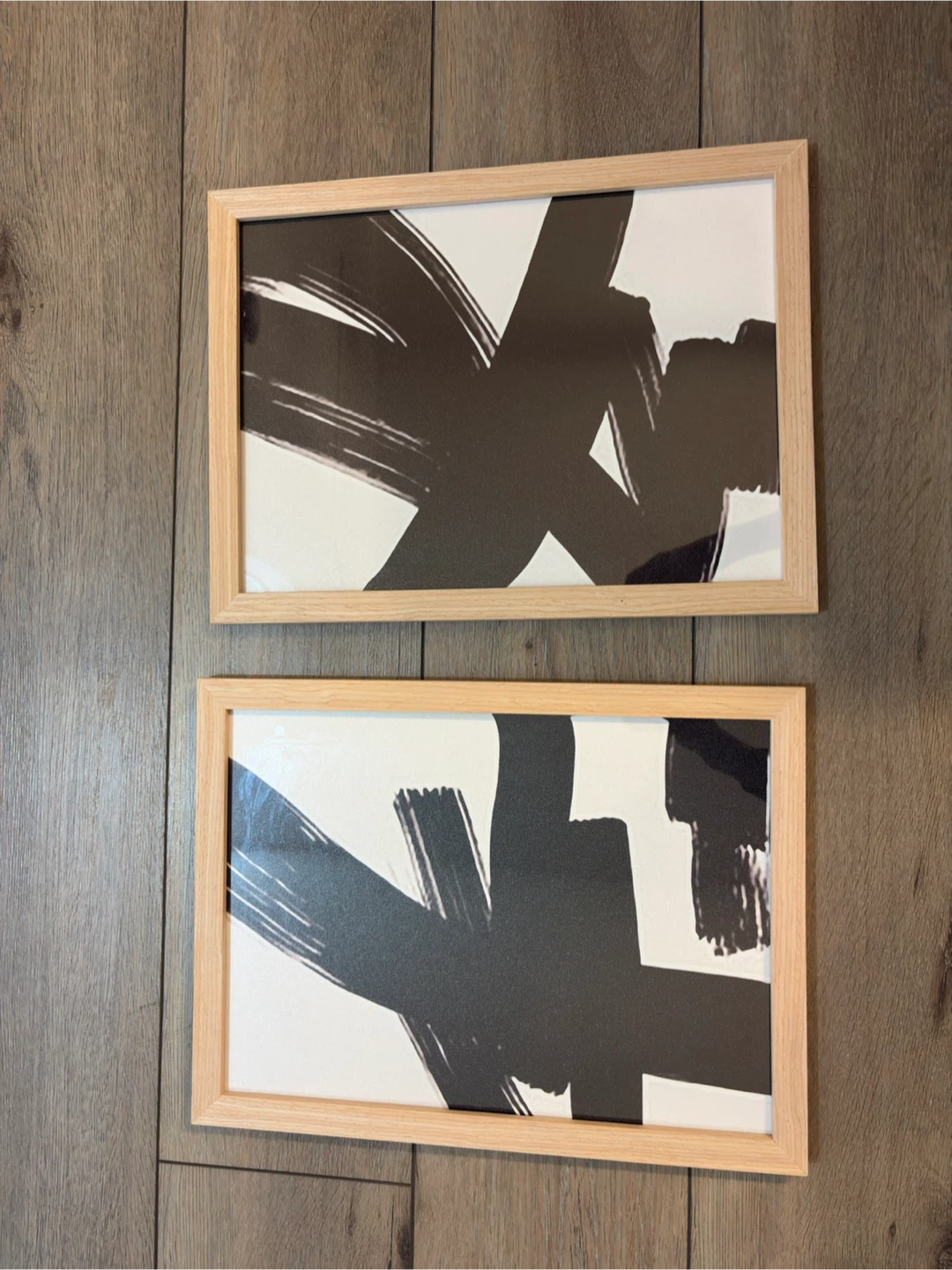Set of small 2 Framed Abstract Art Prints - photo 2