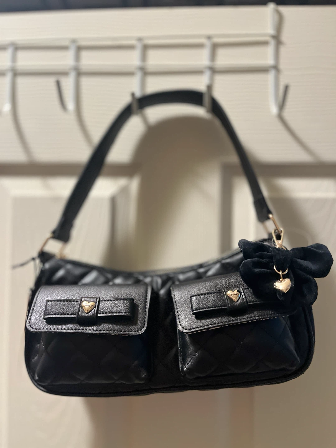 Juicy Couture Black Quilted Shoulder Bag