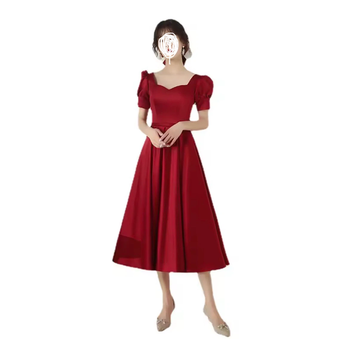 Red Satin Dress