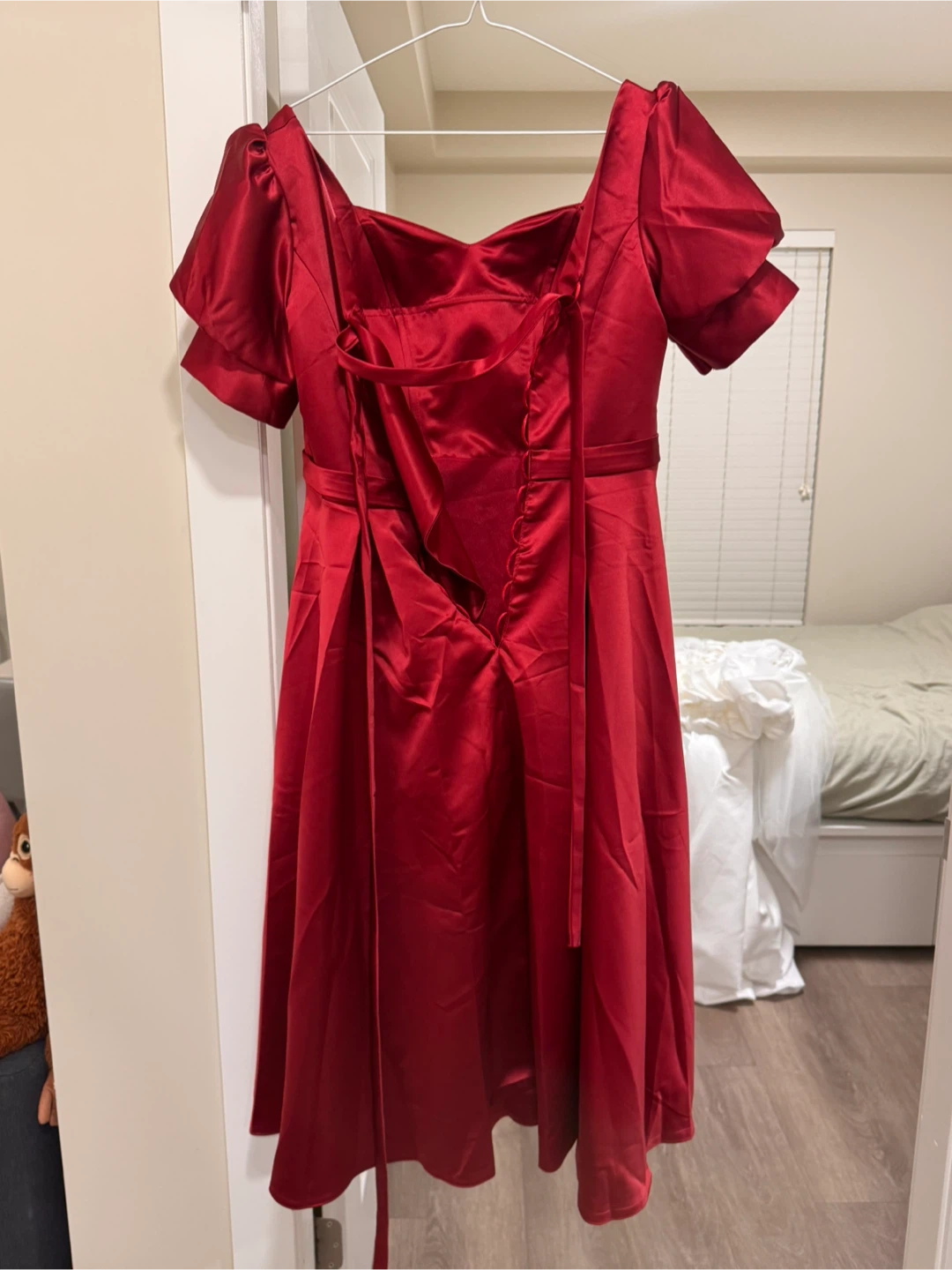 Red Satin Dress - photo 3