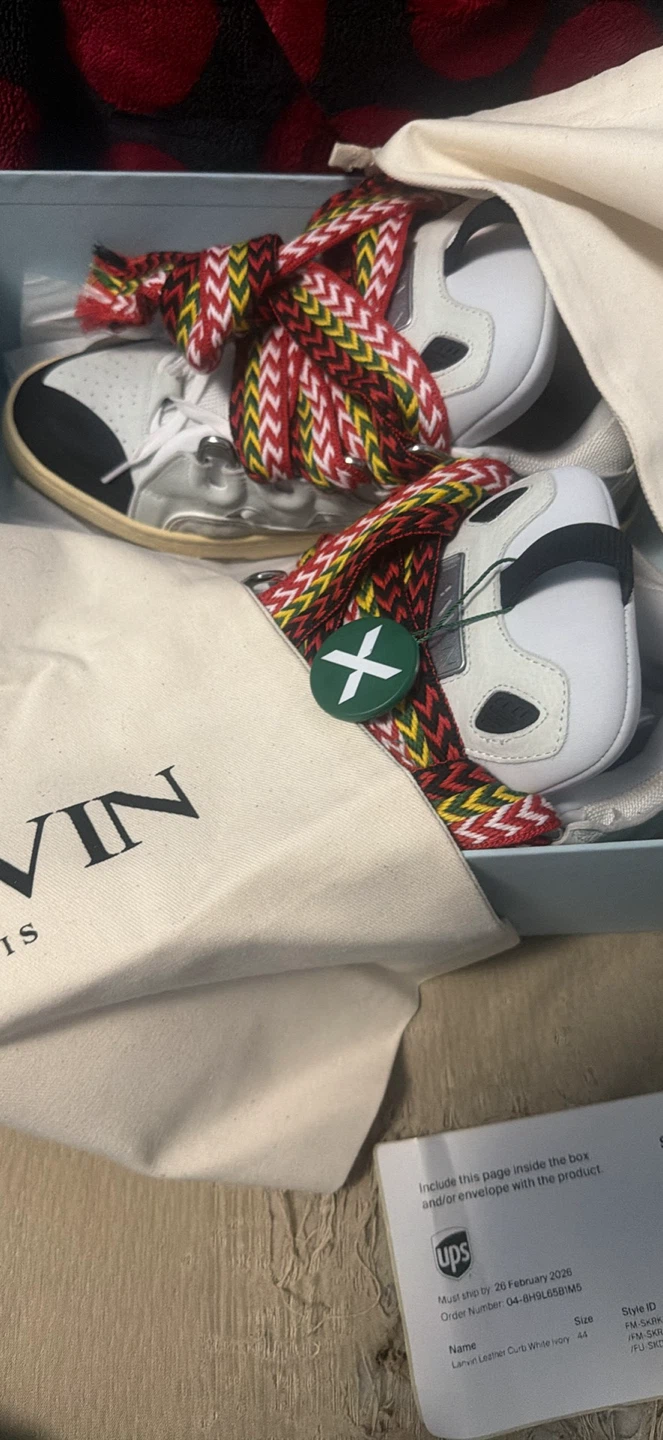 *AUTHENTIC* Lanvin leather curb Sneakers - photo 2