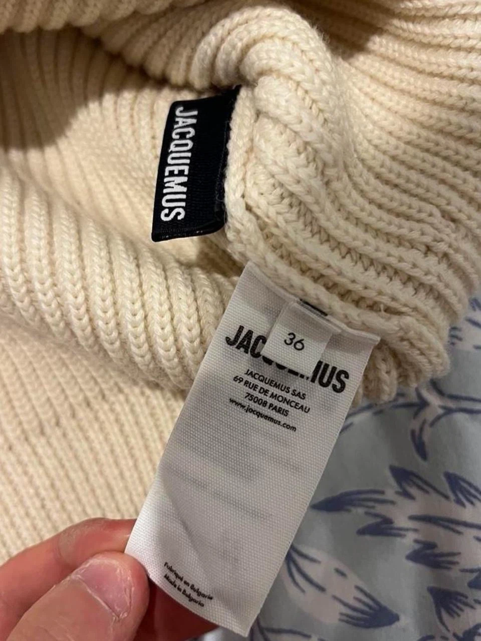 Jacquemus La Maille Seville Asymmetric Ribbed Jumper – Off-White - photo 5