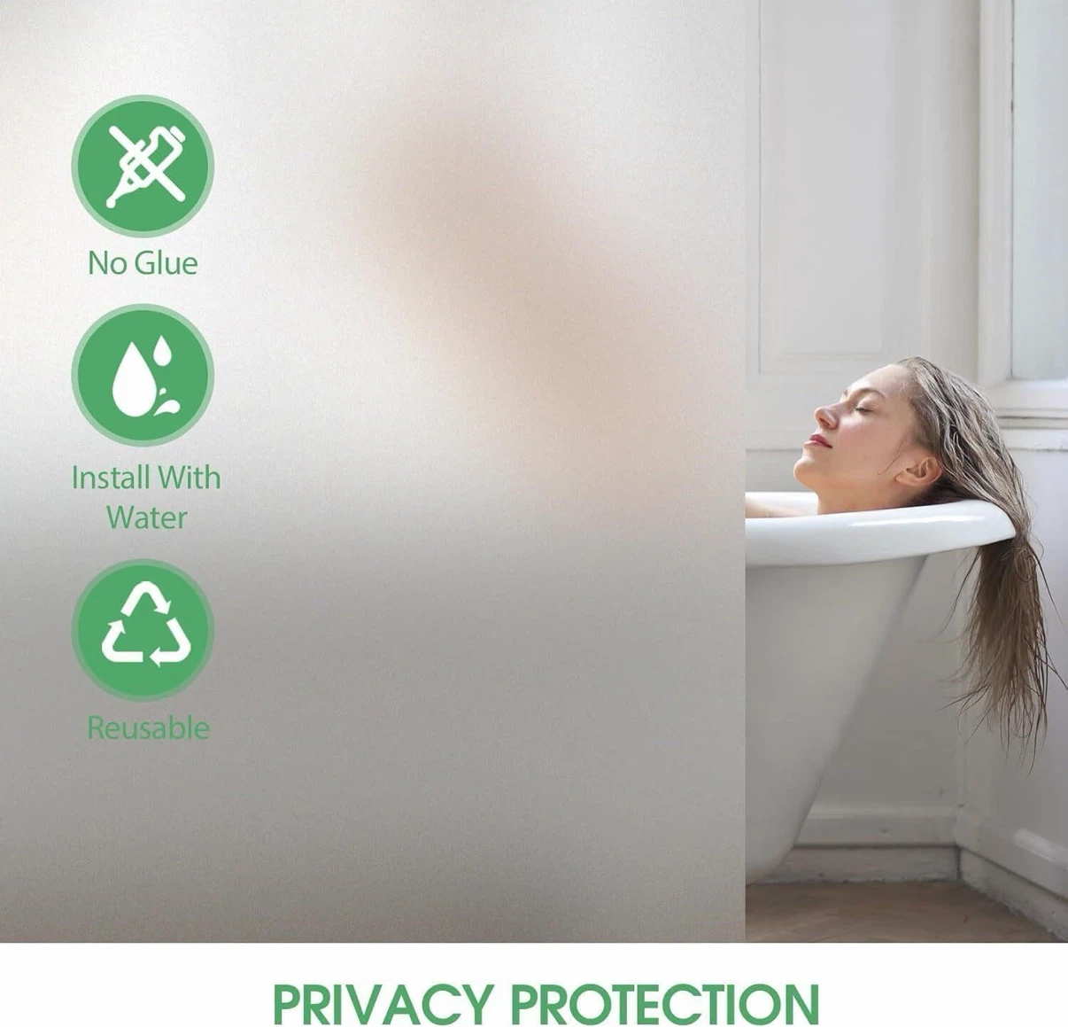(40 x 200cm) 1pk Privacy Window Films - photo 2