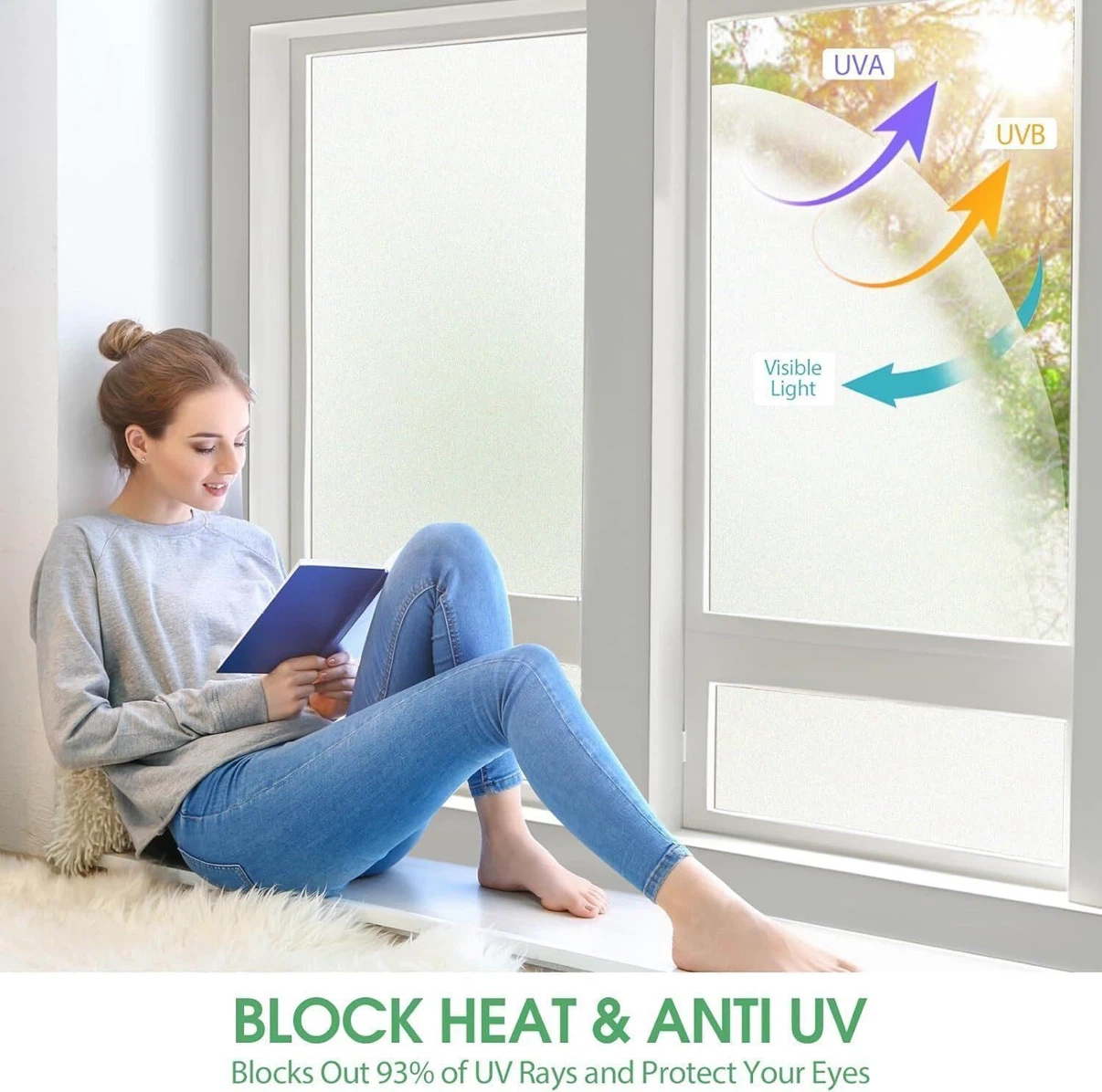 (40 x 200cm) 1pk Privacy Window Films - photo 3