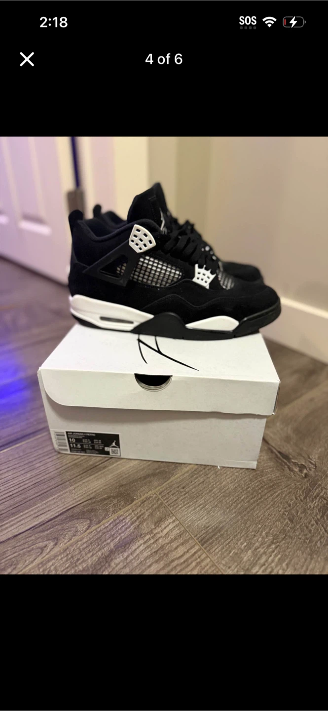 Air Jordan 4 Retro Black Cat Sneakers - photo 4