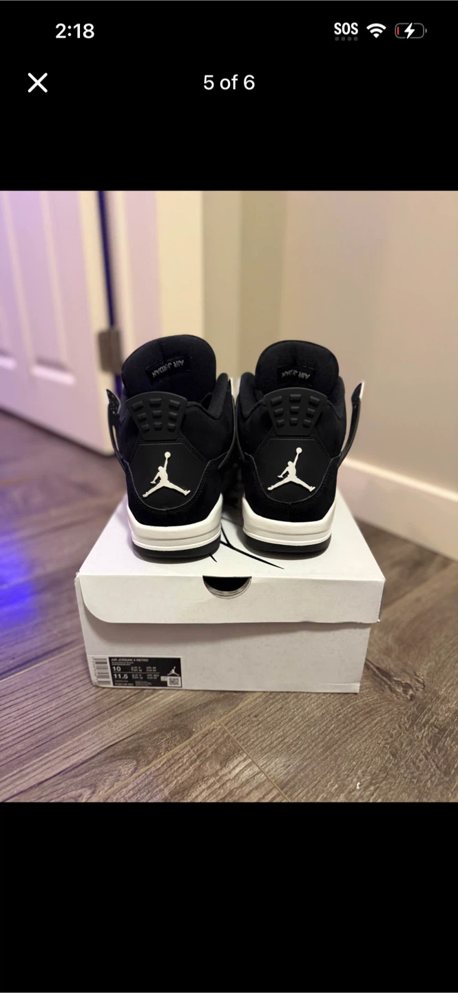 Air Jordan 4 Retro Black Cat Sneakers - photo 5