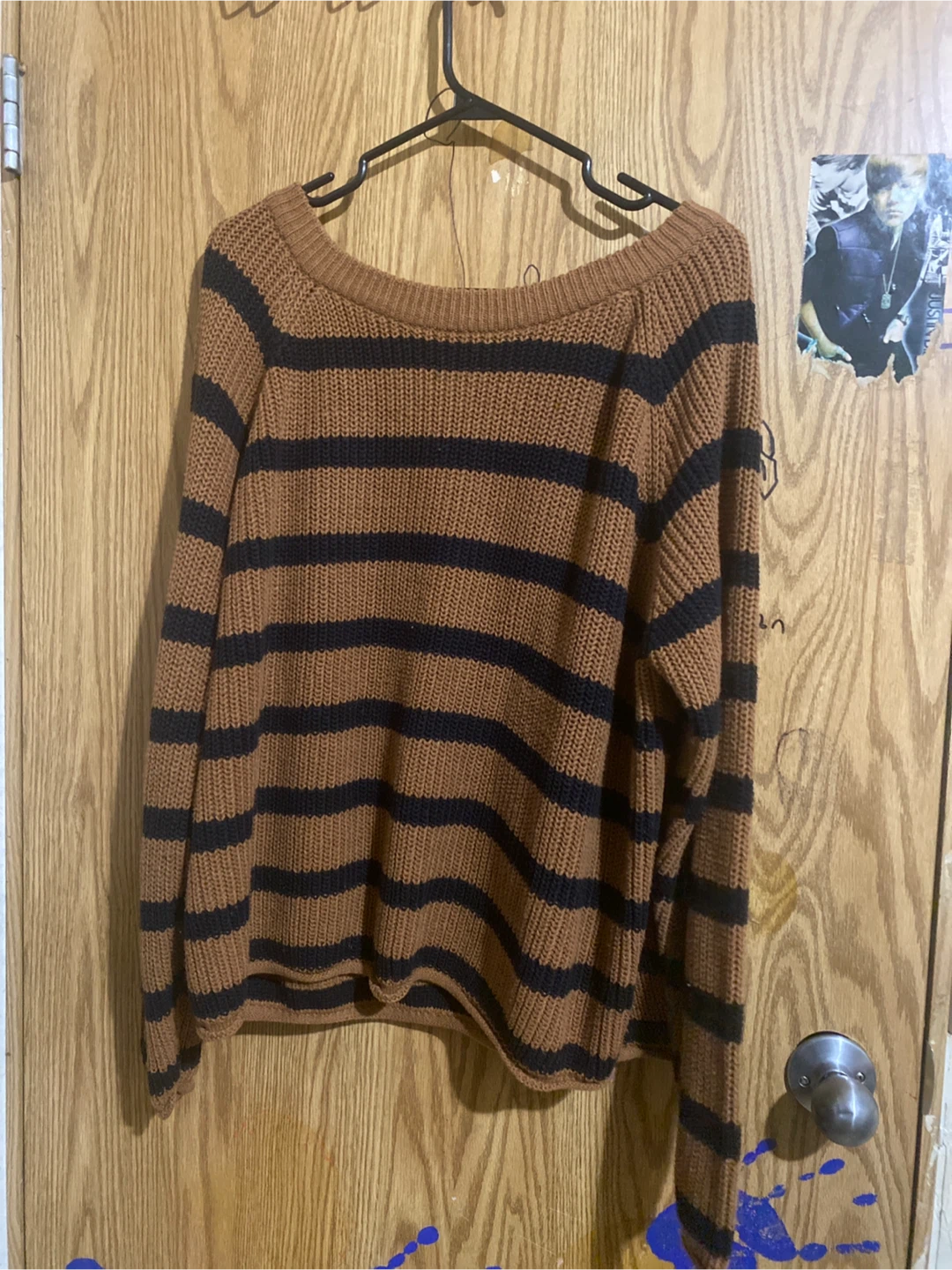 Striped knit sweater