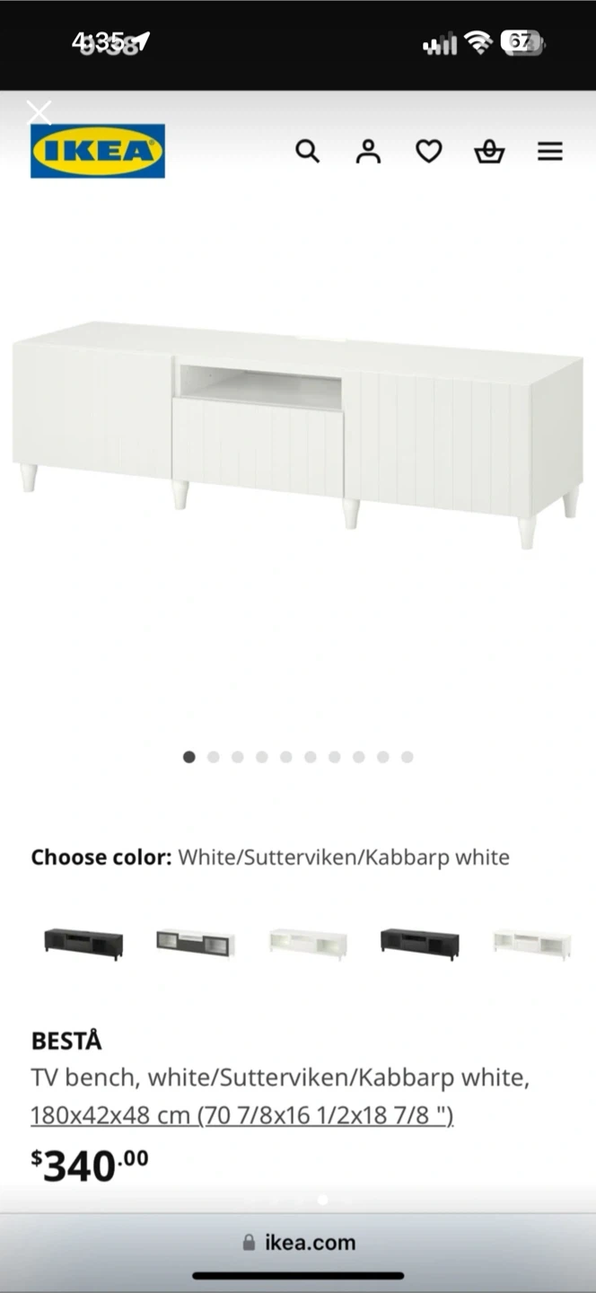 IKEA BESTÅ TV Bench White - photo 4
