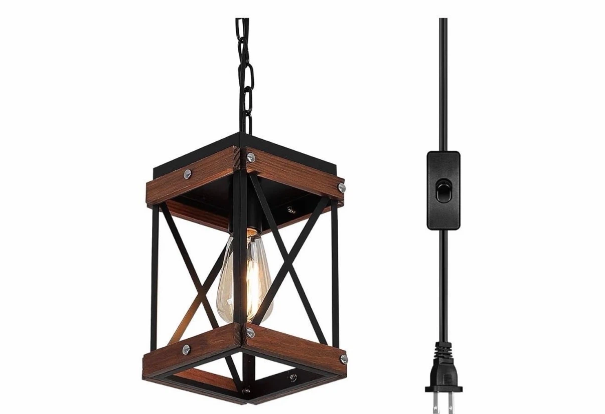 Rustic Farmhouse Kitchen Island light