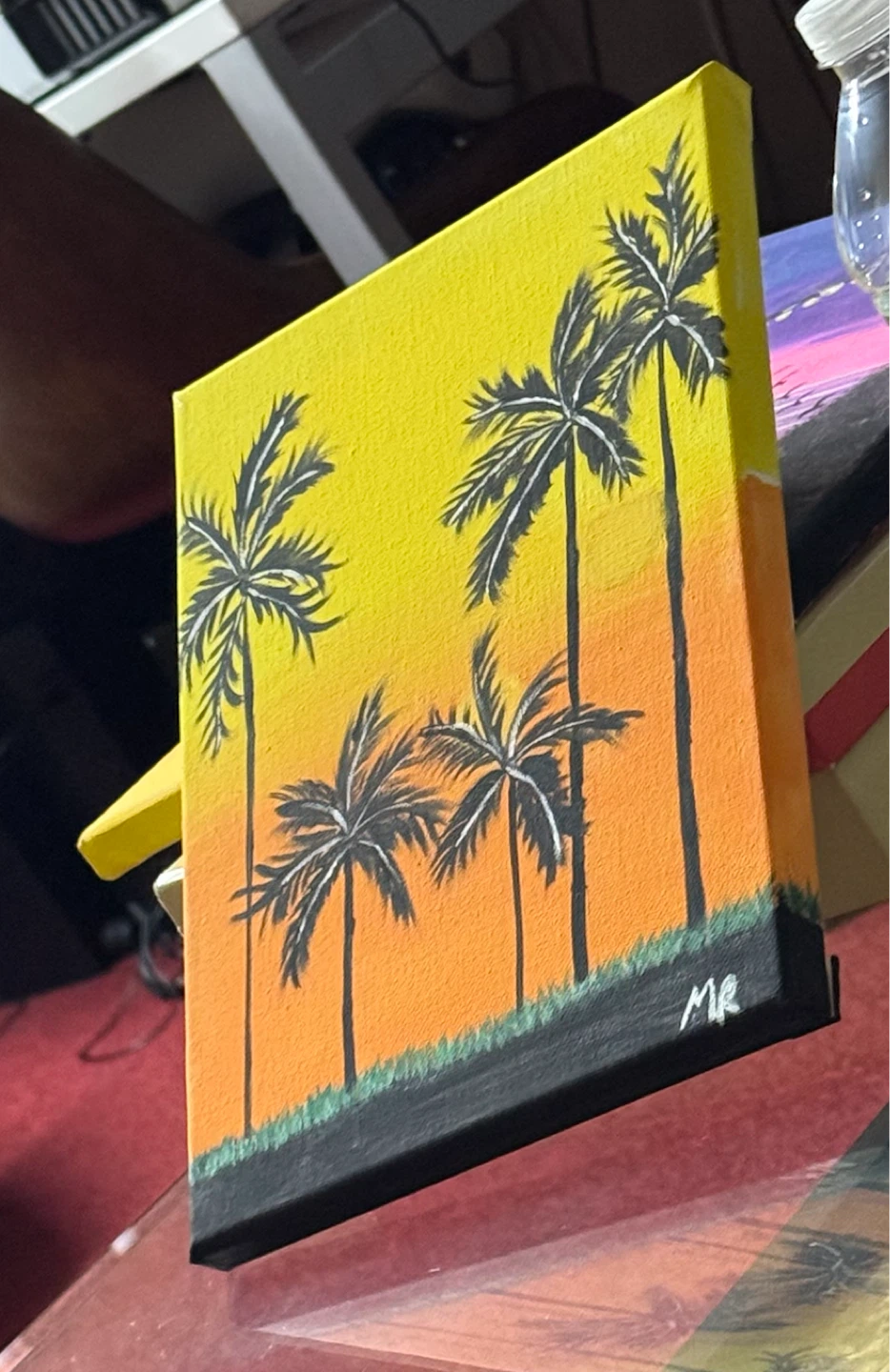 Canvas Art Print - Palm Trees Sunset - photo 2