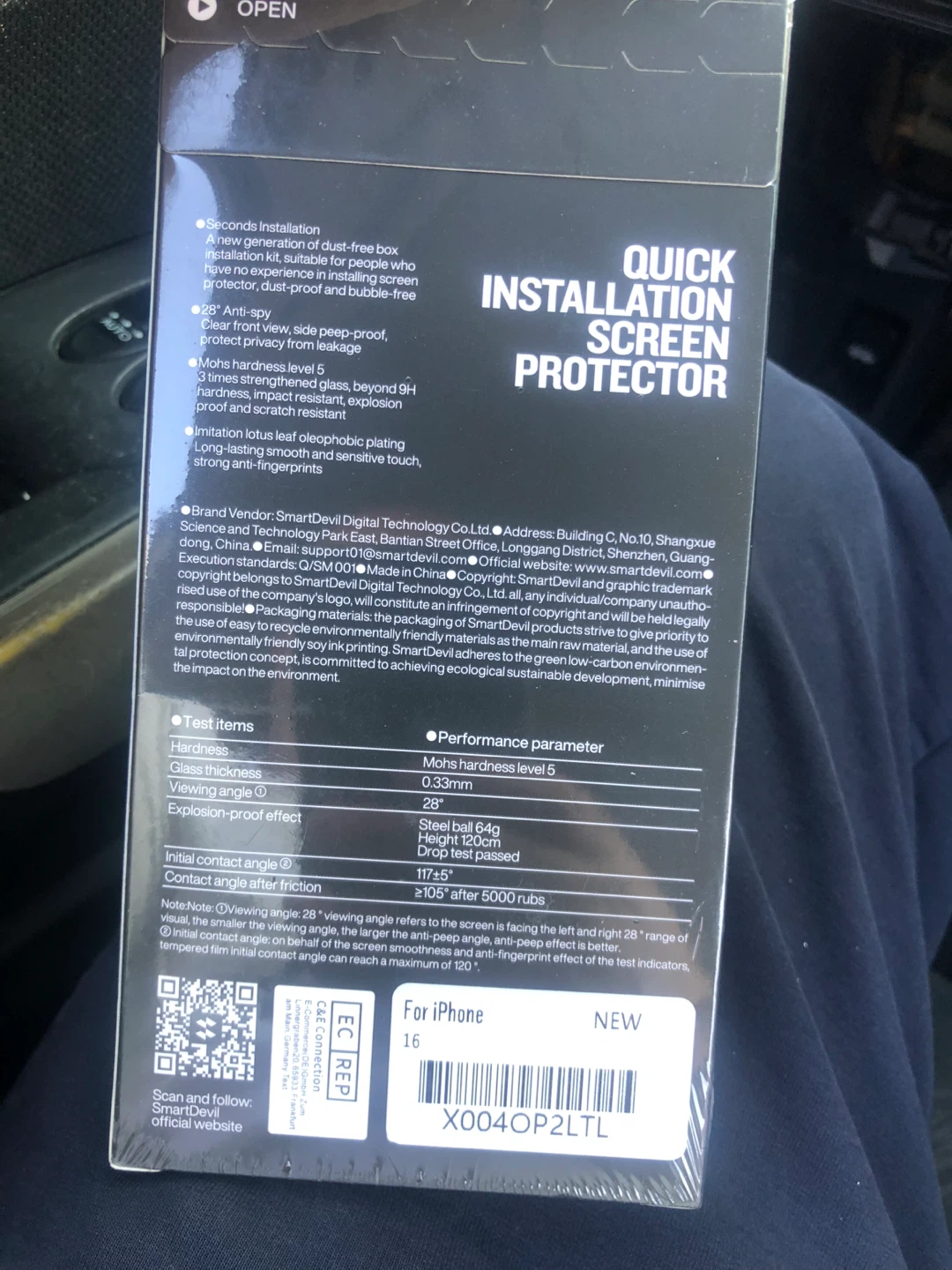 SmartDevil Quick Installation Screen Protector for iPhone 16 - photo 2